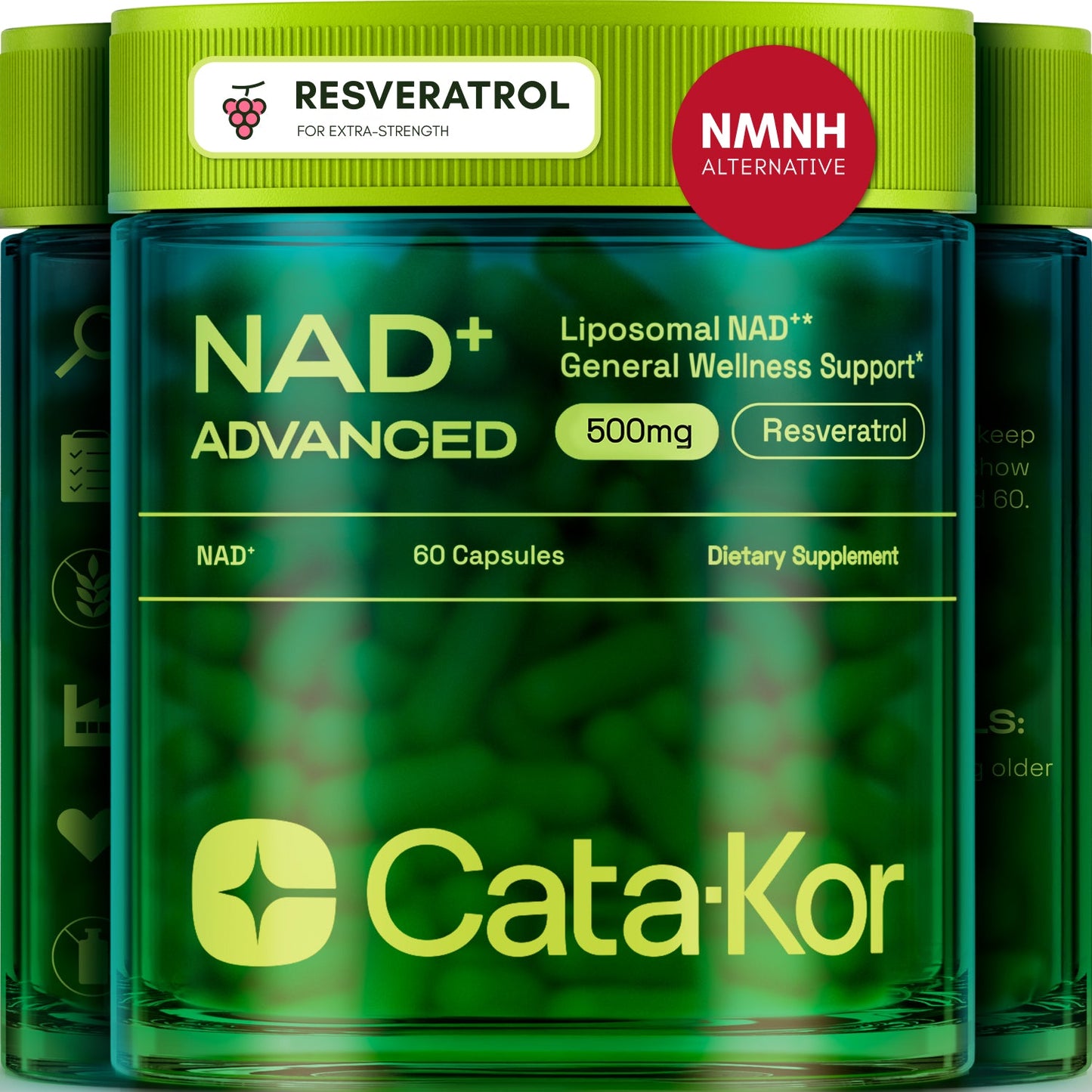 Cata-Kor NAD+ Advanced - NAD Supplement with Resveratrol